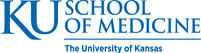 KU School of Medicine logo, reads "KU School of Medicine, The University of Kansas"