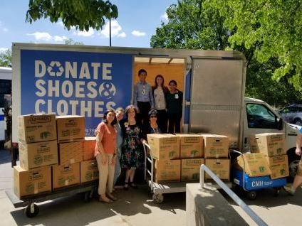 Faculty and Fellows of the Neonatal-Perinatal Medicine Fellowship at Children's Mercy participate in a NICU Clothing Drive.