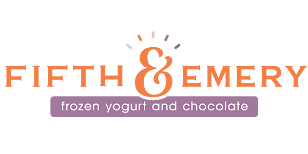 Fifth & Emery Frozen Yogurt and Chocolate logo