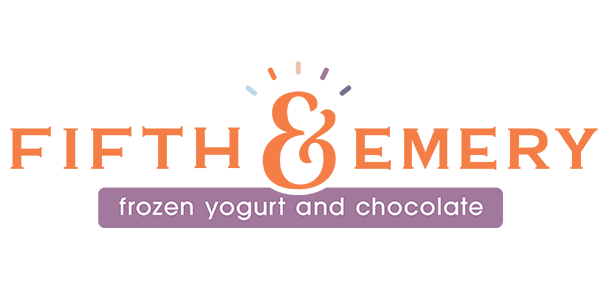 Fifth & Emery Frozen Yogurt and Chocolate logo