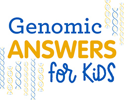 Image reads, "Genomic Answers for Kids"