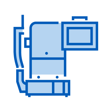 Icon of an optical coherence tomography camera.