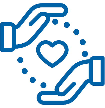 icon of two hands with a heart in the middle