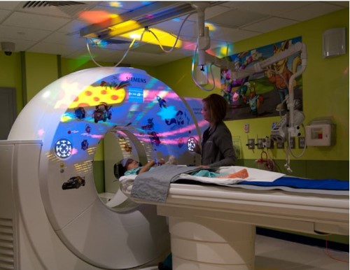 Patient receiving a CT Scan