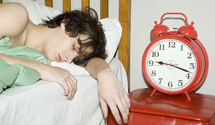 Sleeping Teenager for Activity Jet Lag in Children