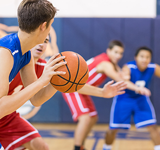 high school boys basketball game