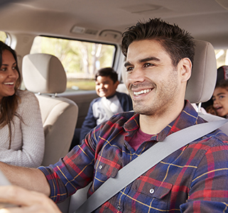 Family on a road trip