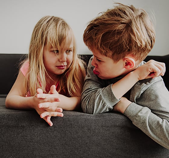 sister and brother fighting