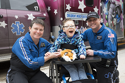 Meet Parker, a Critical Care Transport patient at Children's Mercy.